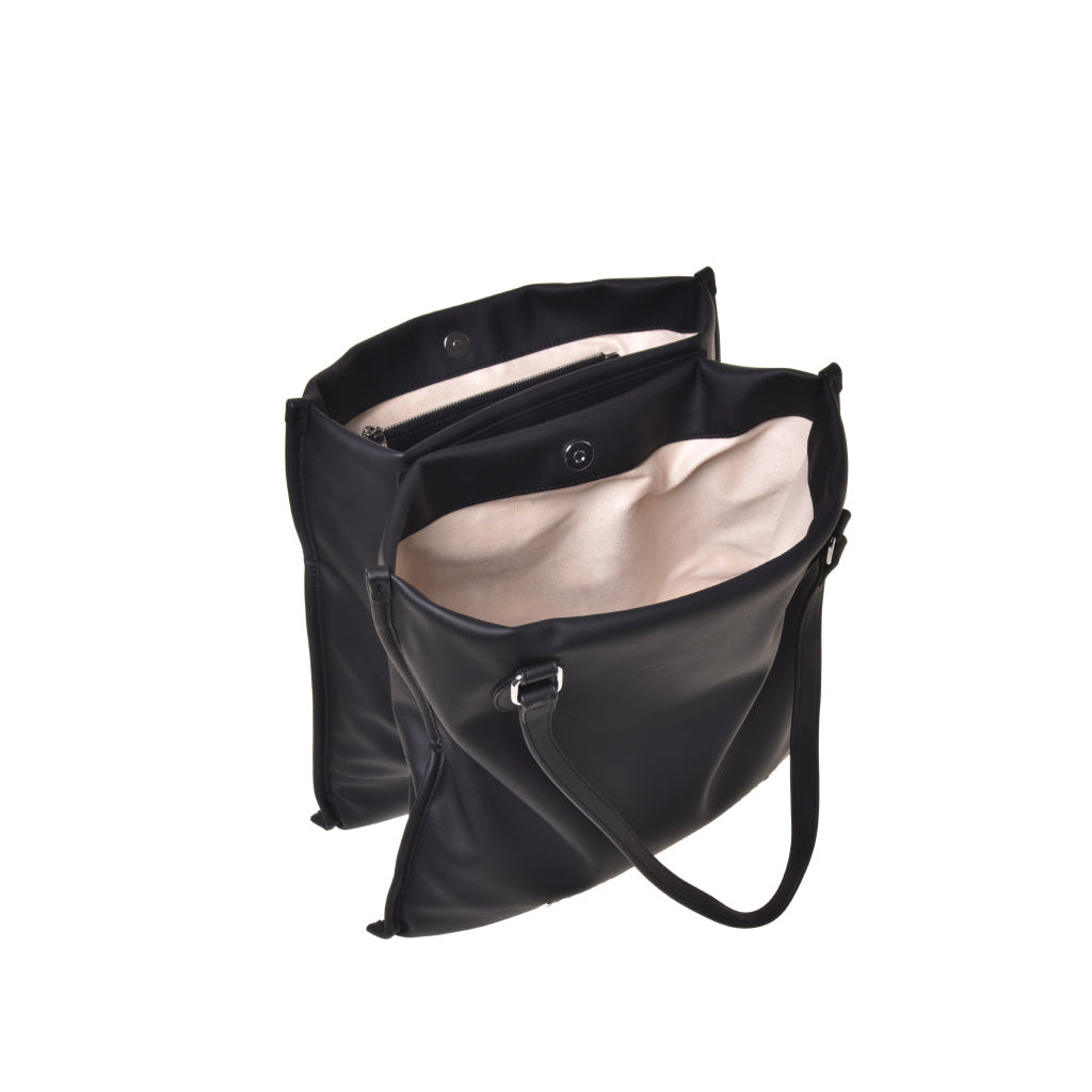 Love Moschino Borsa PU GRS NERO con Logo Galvanico al Nikel