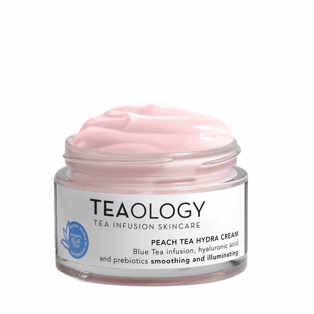 Teaology Peach Tea Crema Viso Idratante con Acido ialuronico e Prebiotici
