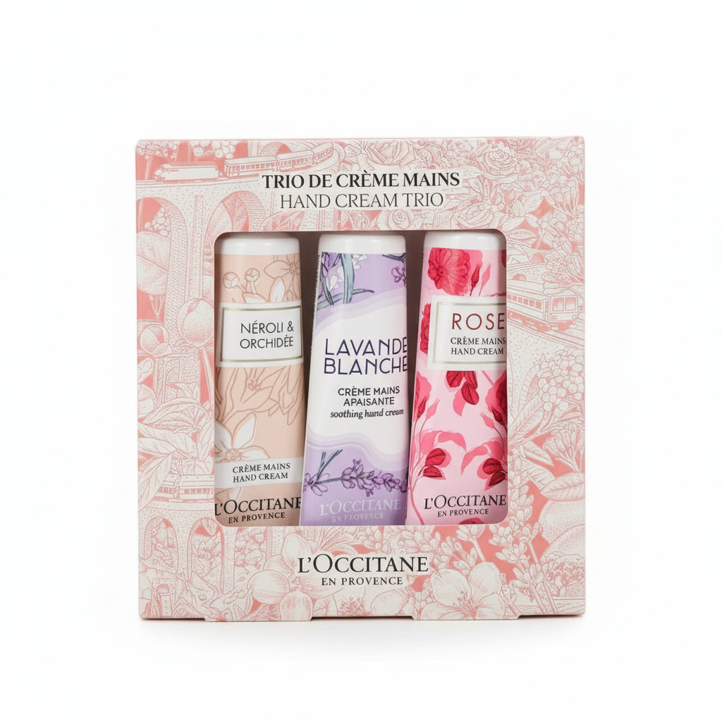 L'Occitane Trio Crema Mani - Néroli & Orchidée - Lavande Blanche - Rose