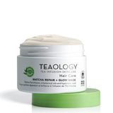 Teaology Maschera capelli ristrutturante e illuminante con infuso di tè matcha