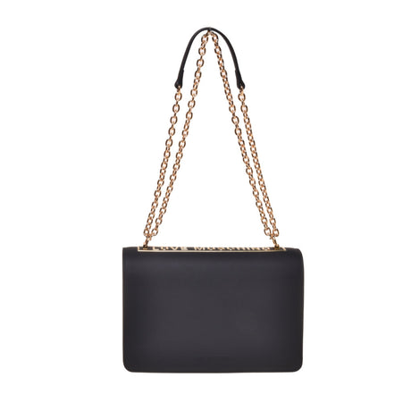 Love Moschino BORSA a Spalla in VITELLO + PU NERO