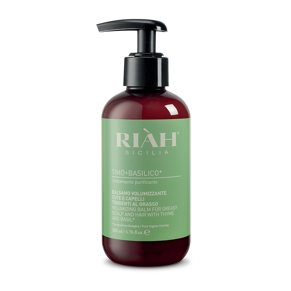 Riàh Balsamo Purificante Volumizzante Capelli e Cute Grassa Timo+Basilico